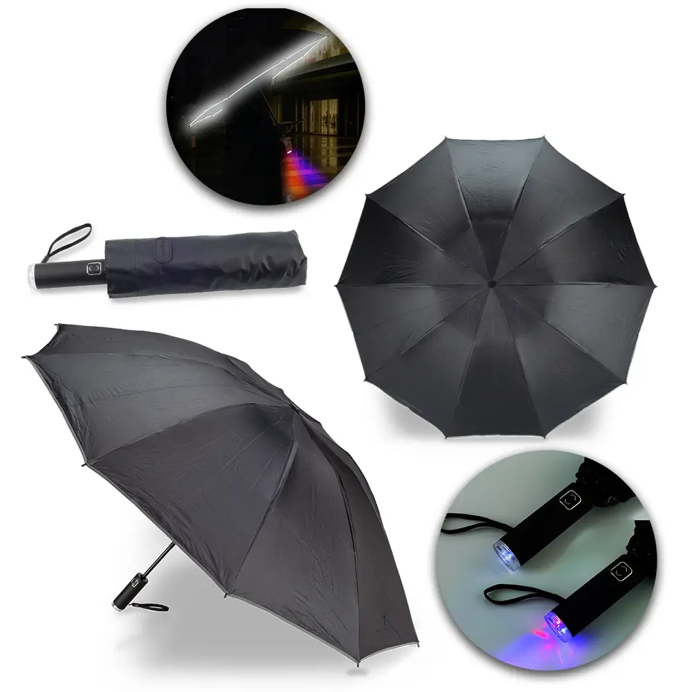 paraguas con linterna