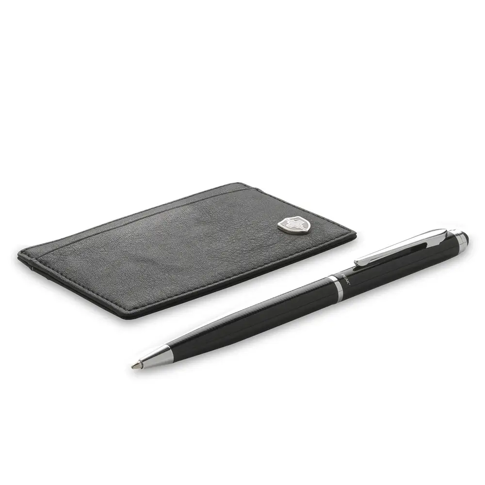 organizador de tarjetas con un lapicero